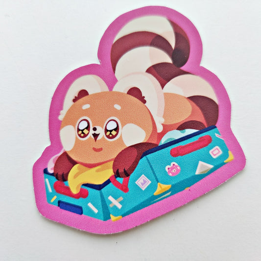 Red Panda Luggage Bag Vinyl Sticker