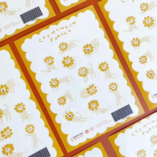 Catmomeow Partea Sticker Sheet