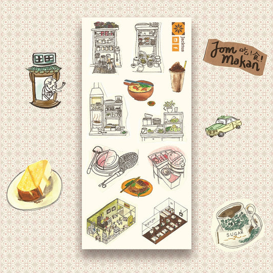 Hawker Stalls Waterproof Sticker