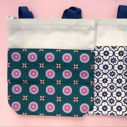 Peranakan pattern canvas totebag - Floral