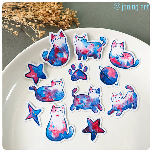 Galaxy Cat Stickers