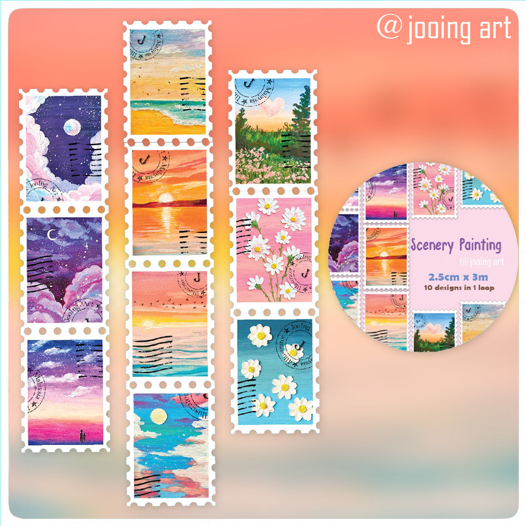 Stamp Washi Tape - Scenery