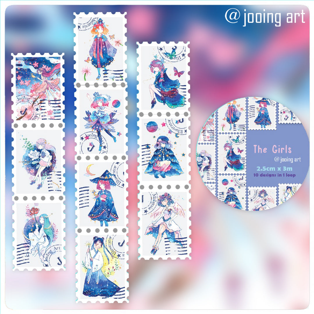 Stamp Washi Tape - The Girls