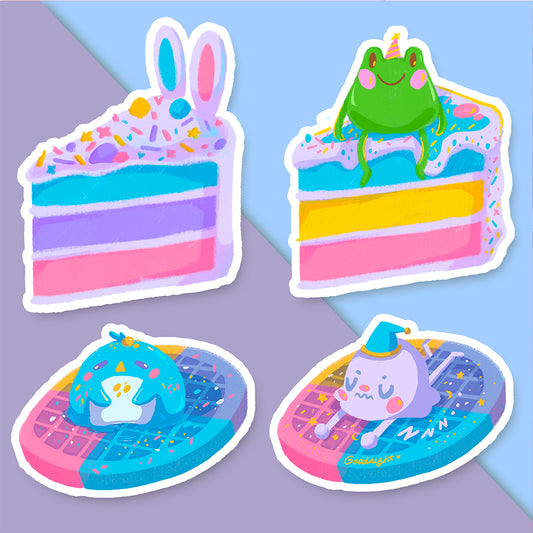Rainbow snacks Sticker set