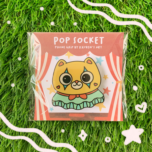 Kayren's Art Clown Cat Phone Popsocket