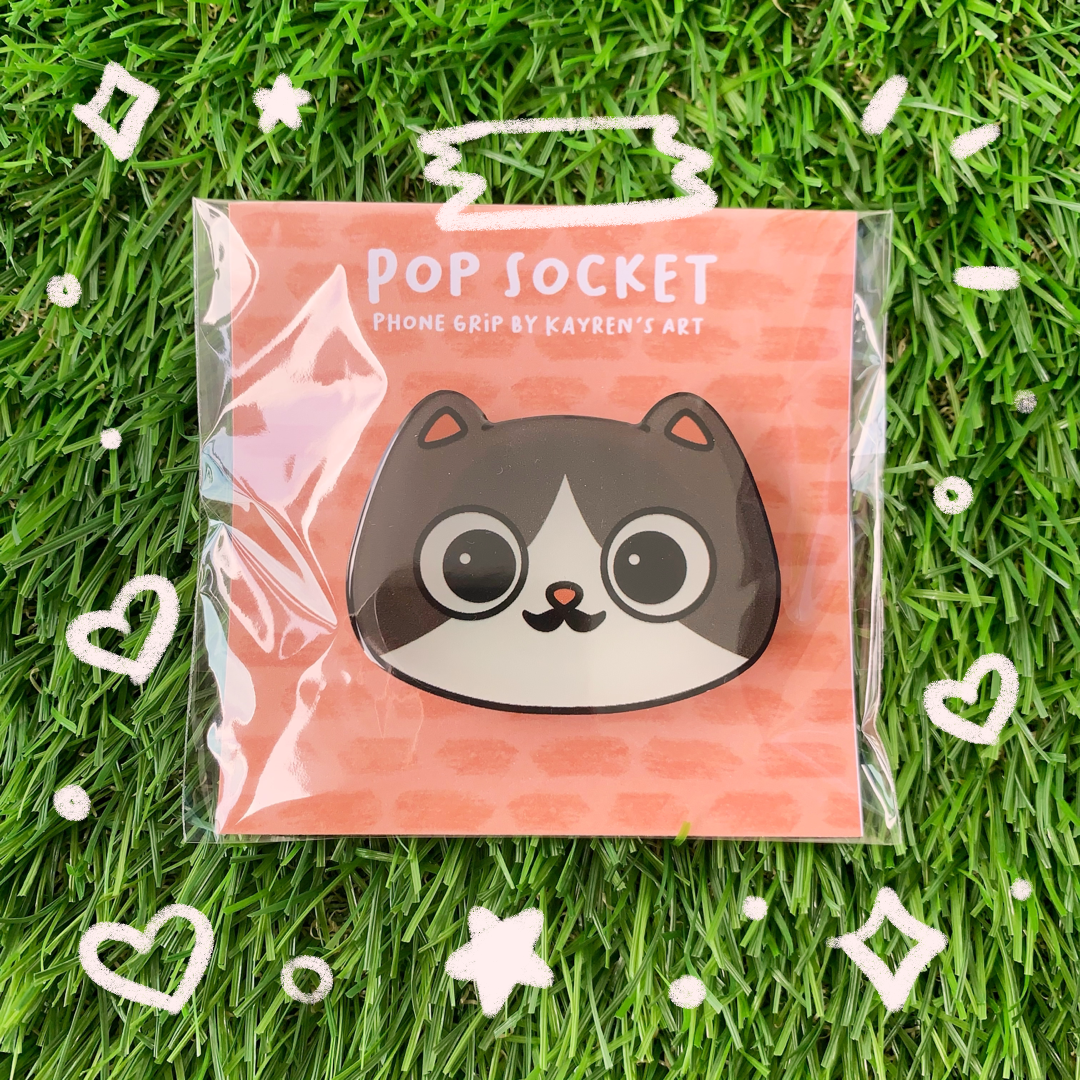 Kayren's Art Monseiur Cat Phone Popsocket – chub.my