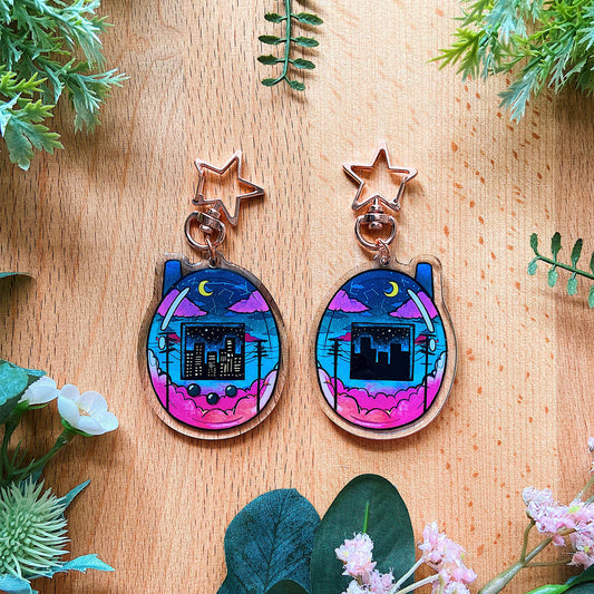 Nightfall - Watercolor Keychain