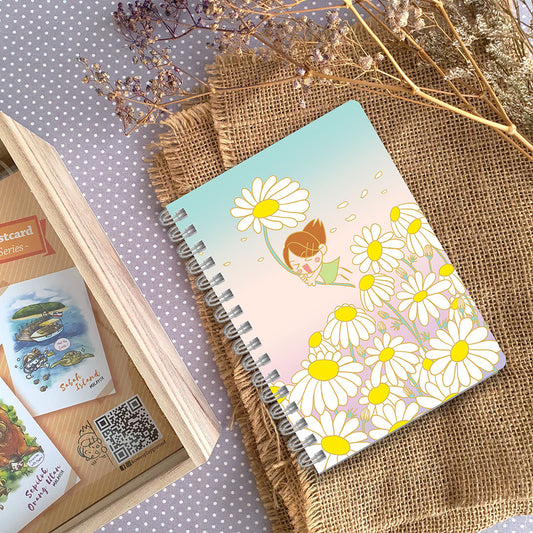 Fly in Daisy Field A6 Sketch Book