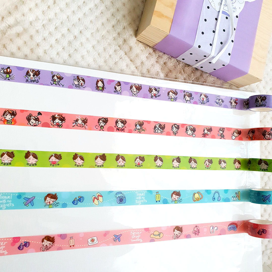 Never Stop Travelling (Pink) Washi Tape
