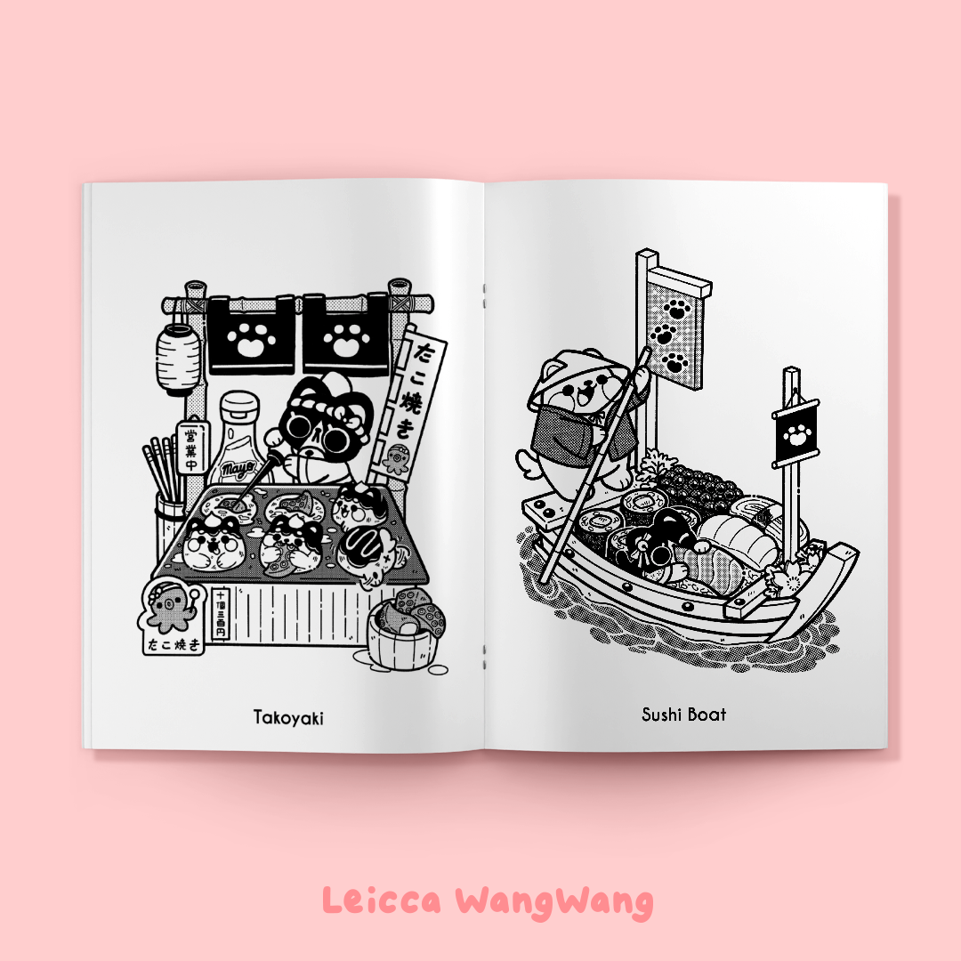Leicca WangWang Illustrated Food Zine
