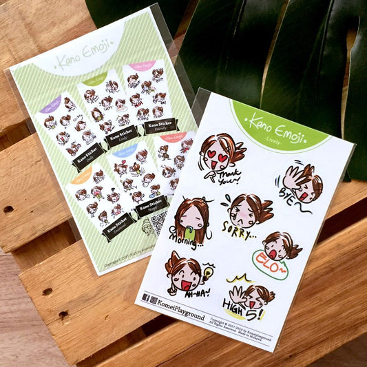 Kano Emoji Die-cut Sticker Sheets | Lively