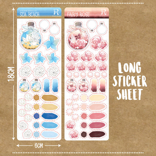 Long Sticker Sheet Fairy Rose