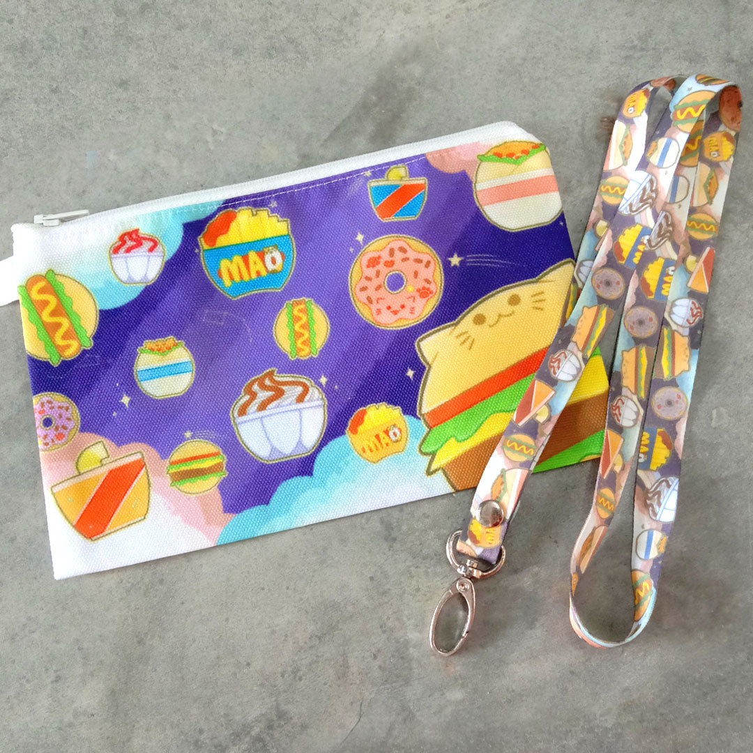 FastFood Planet Pouch set (pouch+lanyard)