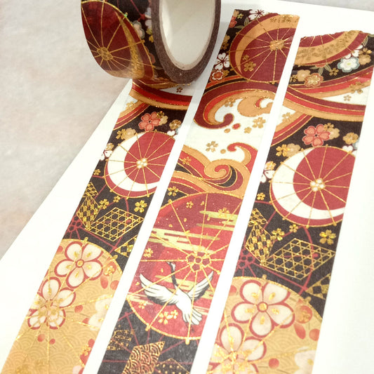 Umbrella 傘 Sparkling gold foil washi tape