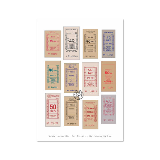 My Journey By Bus | Postcard - KL Mini Buses - Bus Ticket 1