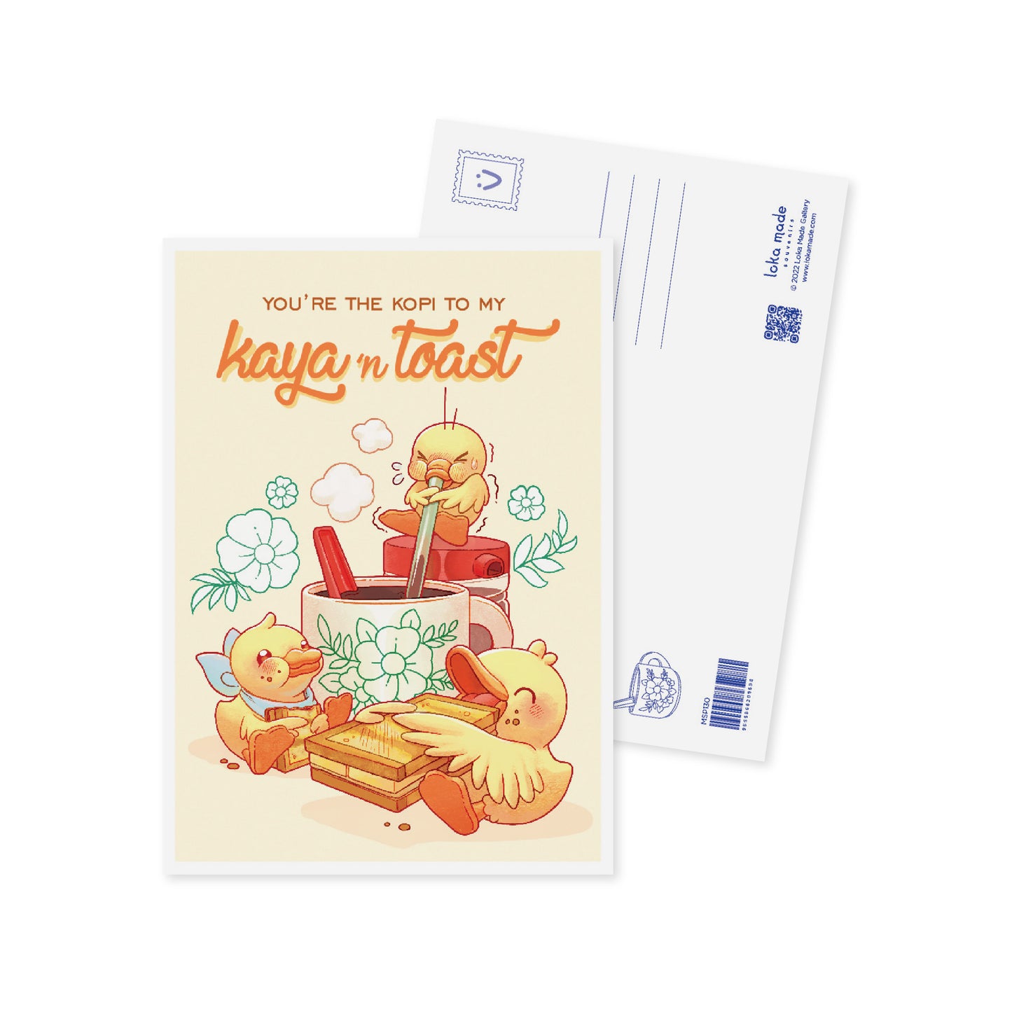 loka made postcard | You're the Kopi to My Kaya and Toast