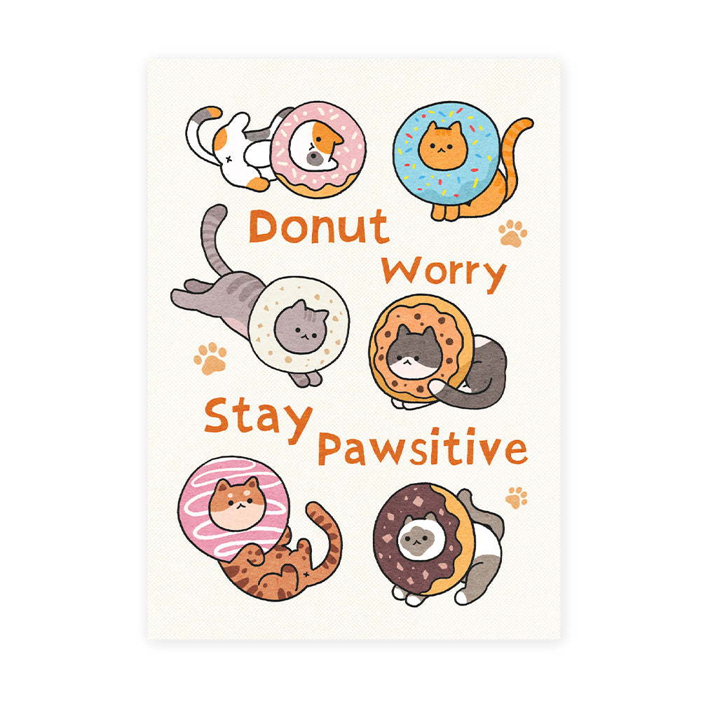 loka made postcard | Malaysia Series | Donut Worry Stay Pawsitive