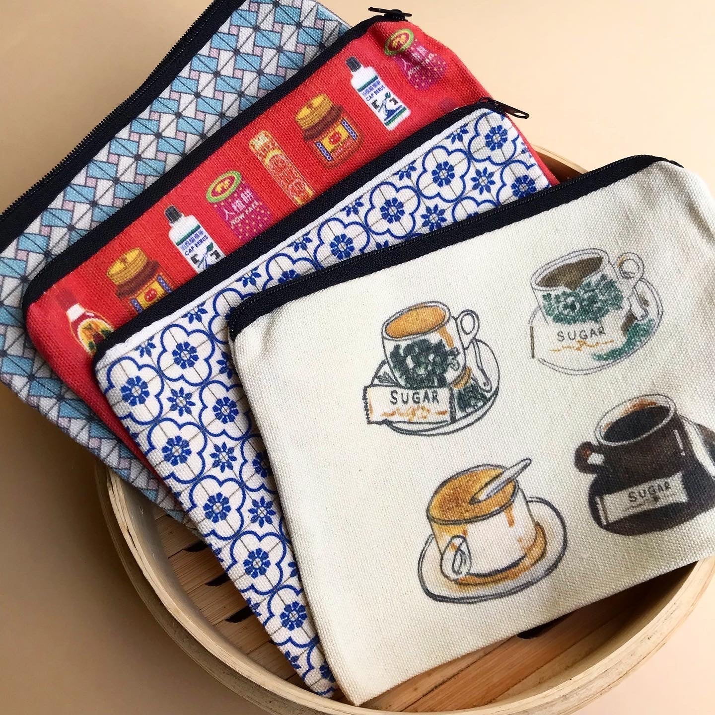 Malaysian Art Pouches - Tiles