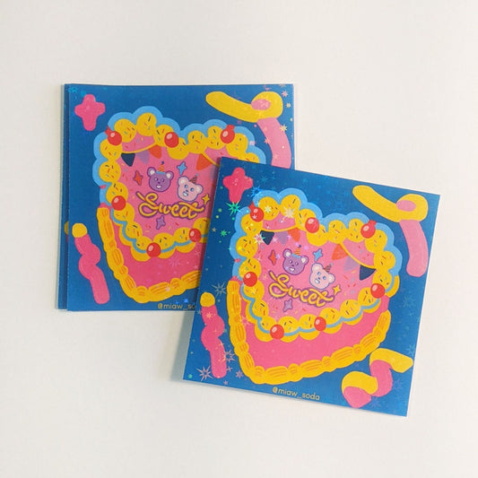 Miaw soda by Hsieying -Sweet Mini Holographic Sticker Sheet