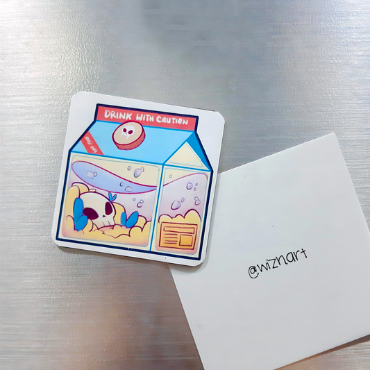 Fridge magnet - Milk box