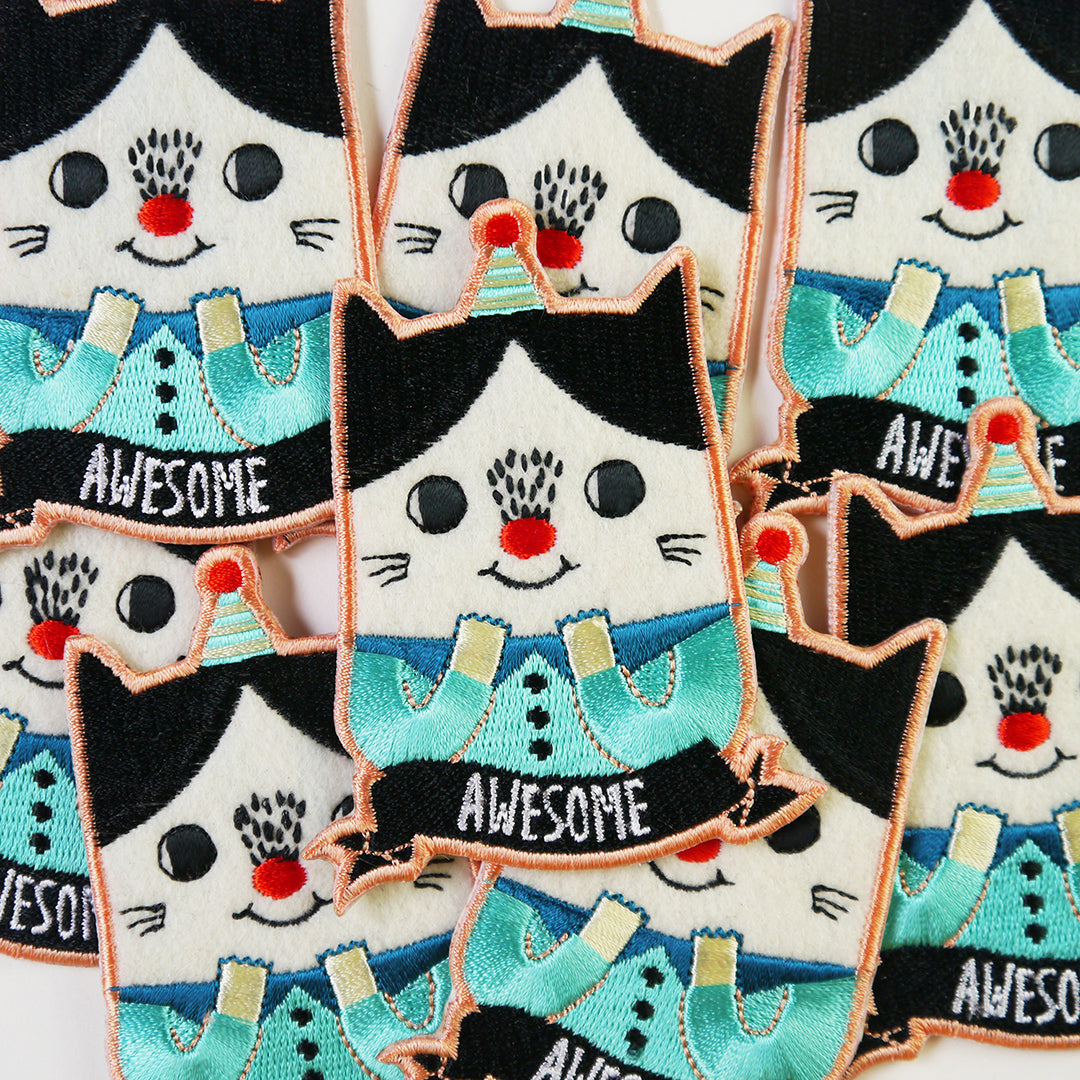 Minifanfan | Awesome Cat Iron On Patch