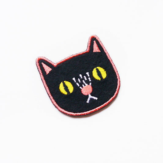 Minifanfan | Black Cat Patch Pin