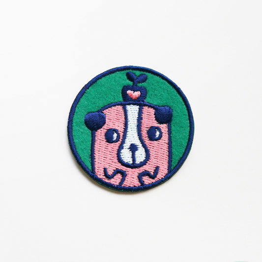 Minifanfan | Flower Pug Patch Pin