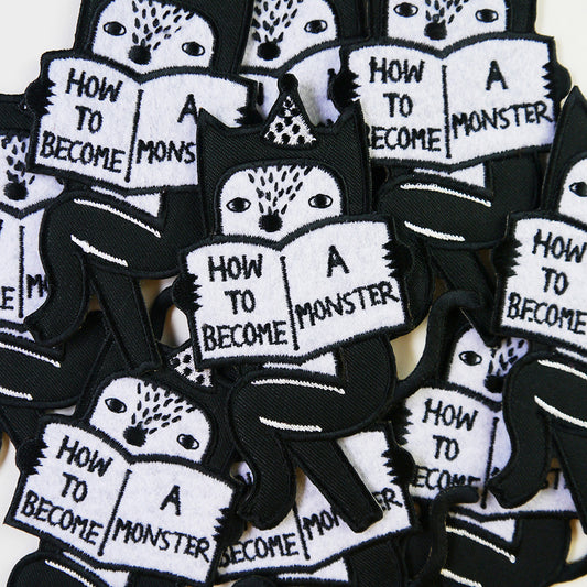 Minifanfan | How To Become A Monster (Cat Version) Iron On Patch