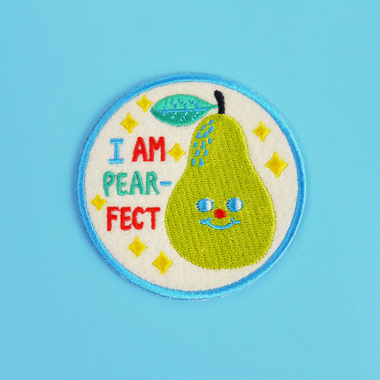 Minifanfan | I Am Pear-fect Iron On Patch
