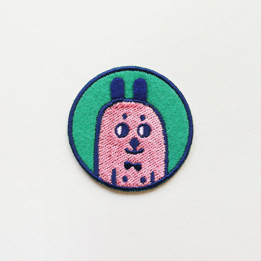 Minifanfan | Pink Rabbit Patch Pin