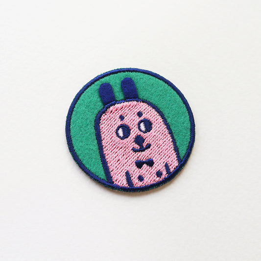 Minifanfan | Pink Rabbit Patch Pin