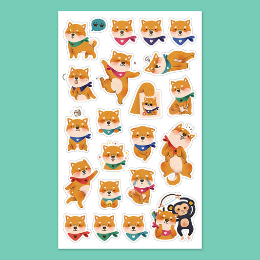 Minifanfan | Shiba Inu Kiss Cut Sticker