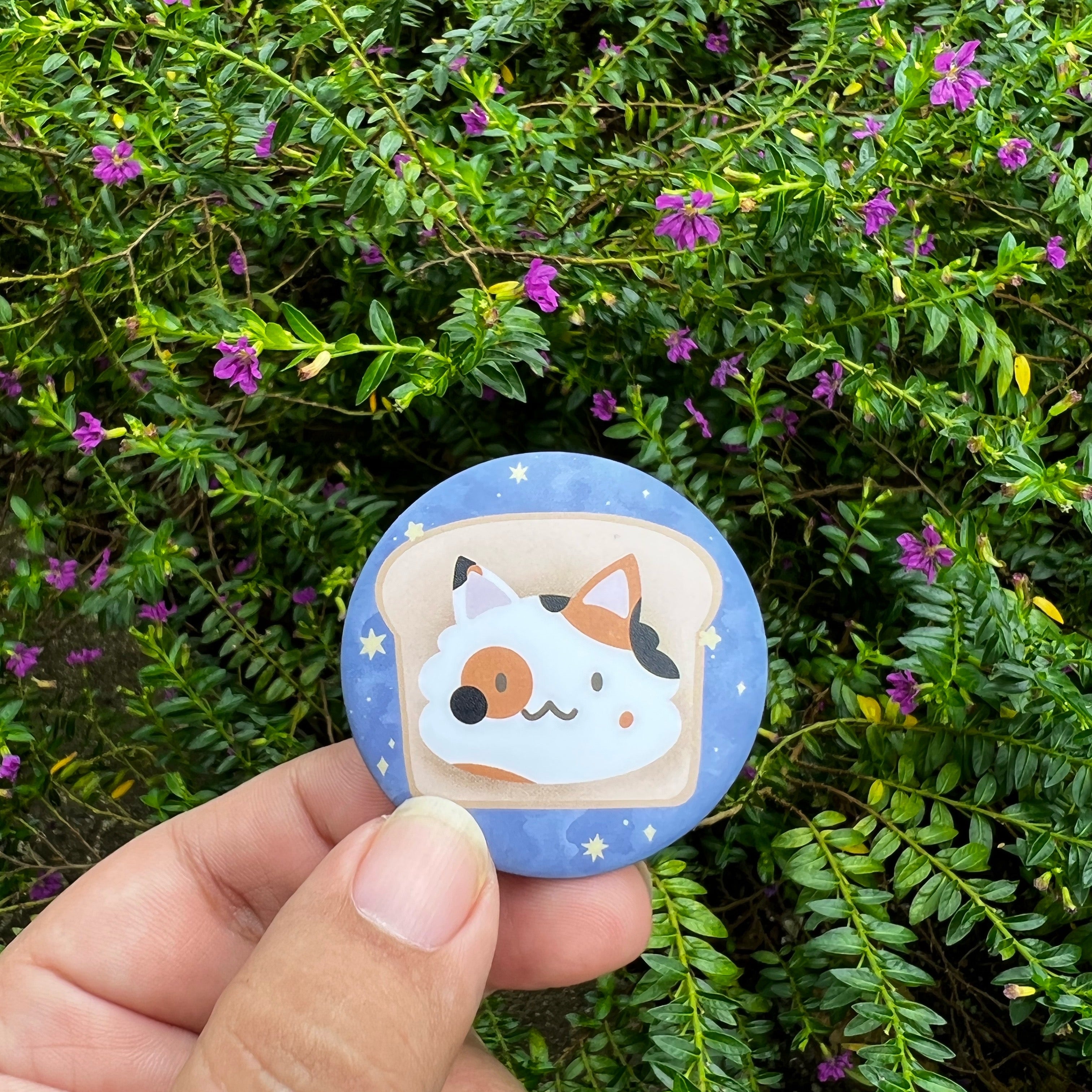 Cat Toast Button Badge Chub my cat-toast-button-badge-chub-my