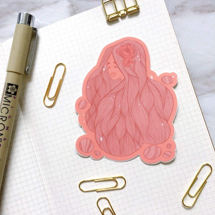 Cink Sticker Pink Waterproof Vinyl Sticker – chub.my
