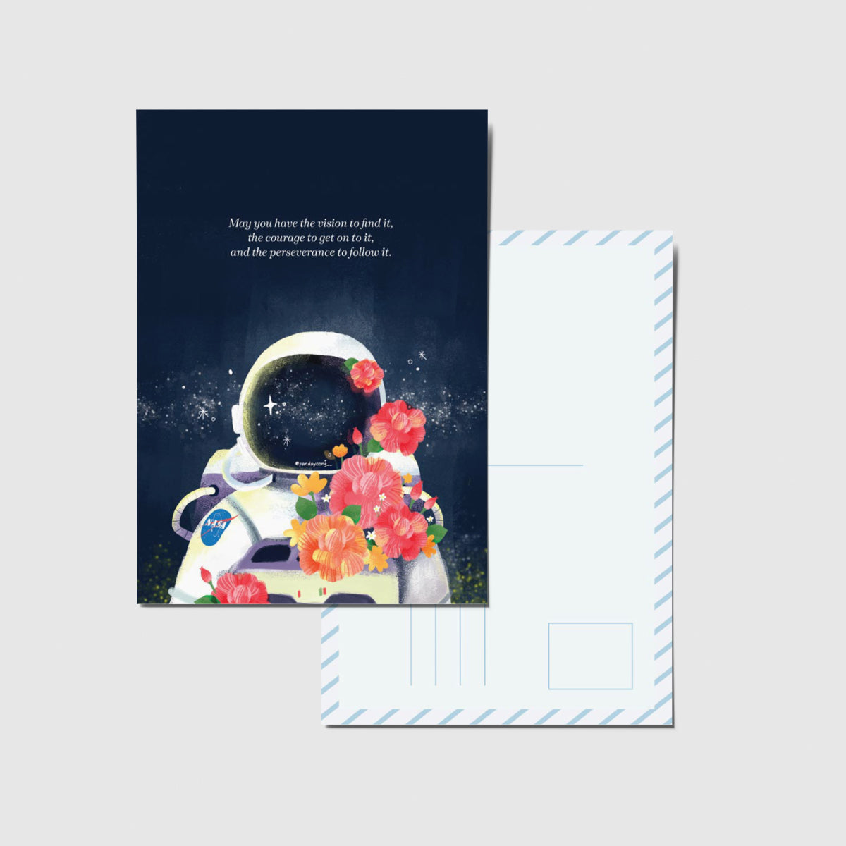 Panda Yoong | Astronaut with flowers