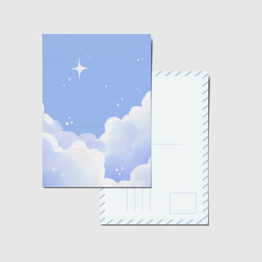 Panda Yoong | Big star blue sky postcard