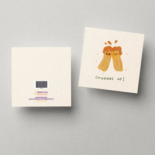 Churros Up Greeting Card