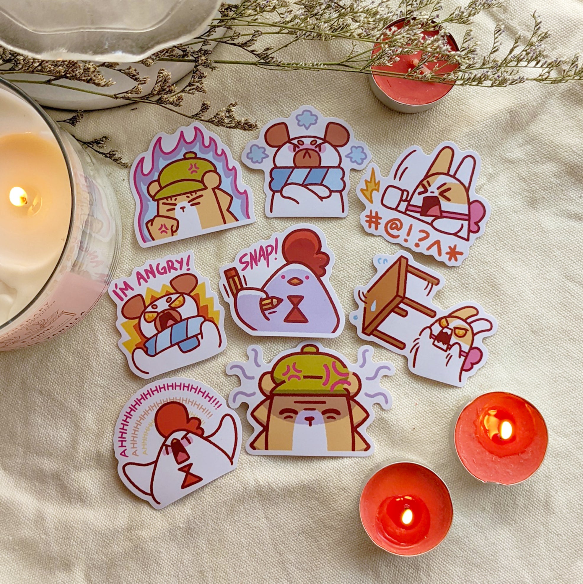 Fun Raging Sticker PUGIBUNI Raging Frens Sticker Pack – chub.my