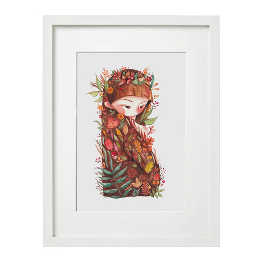 Autumn Lady A4 Art Print