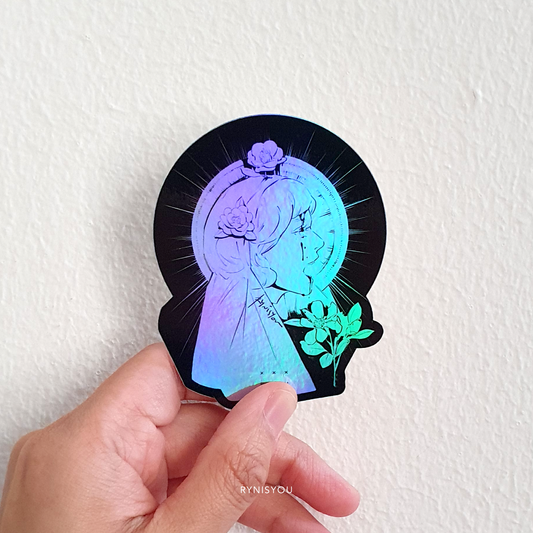 Camellia Waterproof Holographic Vinyl Sticker