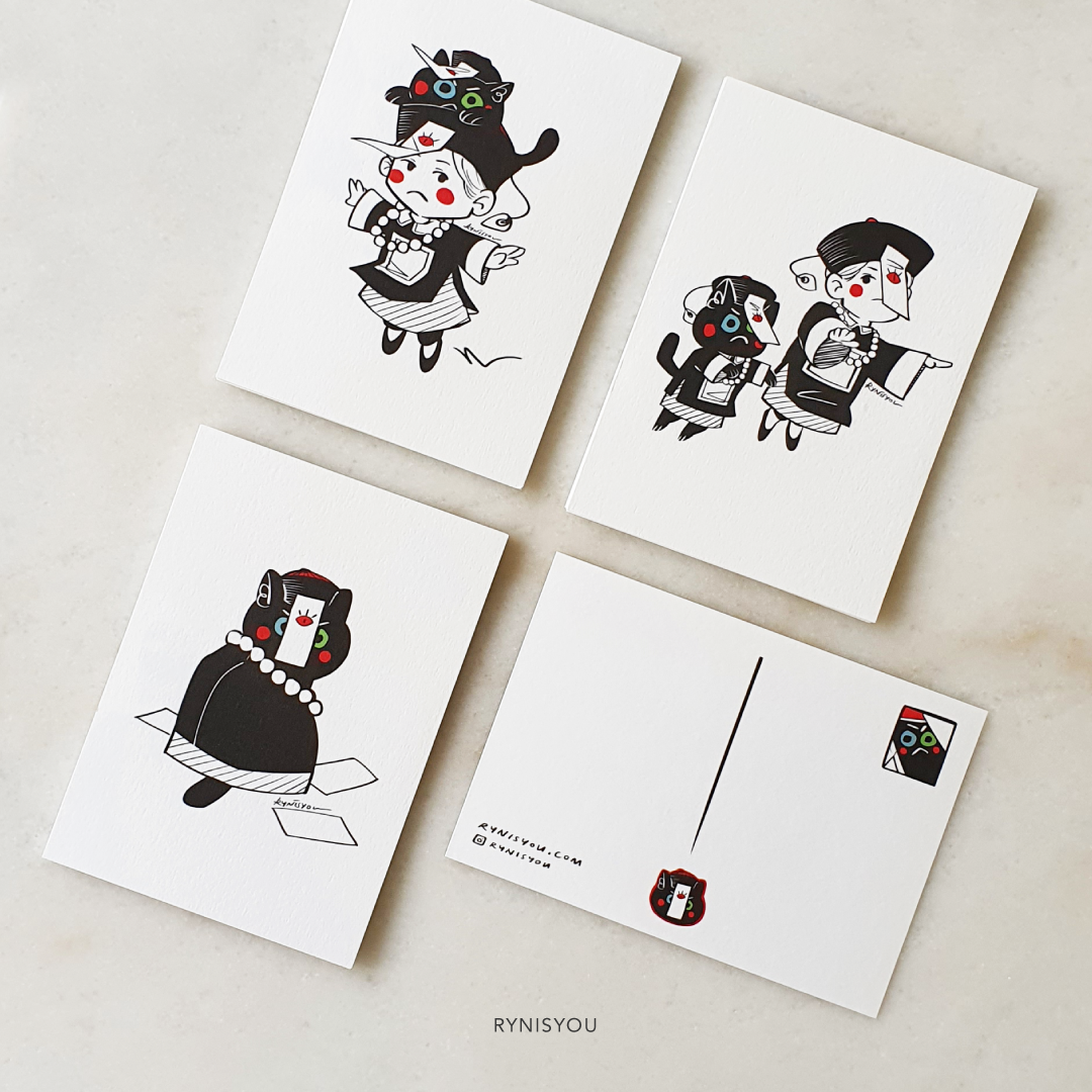 Geung-Si Cat Postcard