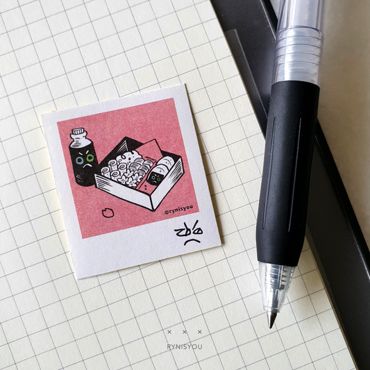 Sakura Cat mini Polaroid Sticker Set