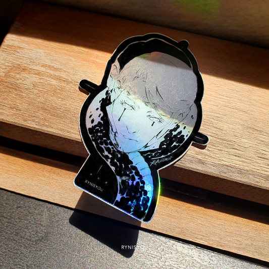 migraine 02 Waterproof Holographic Vinyl Sticker