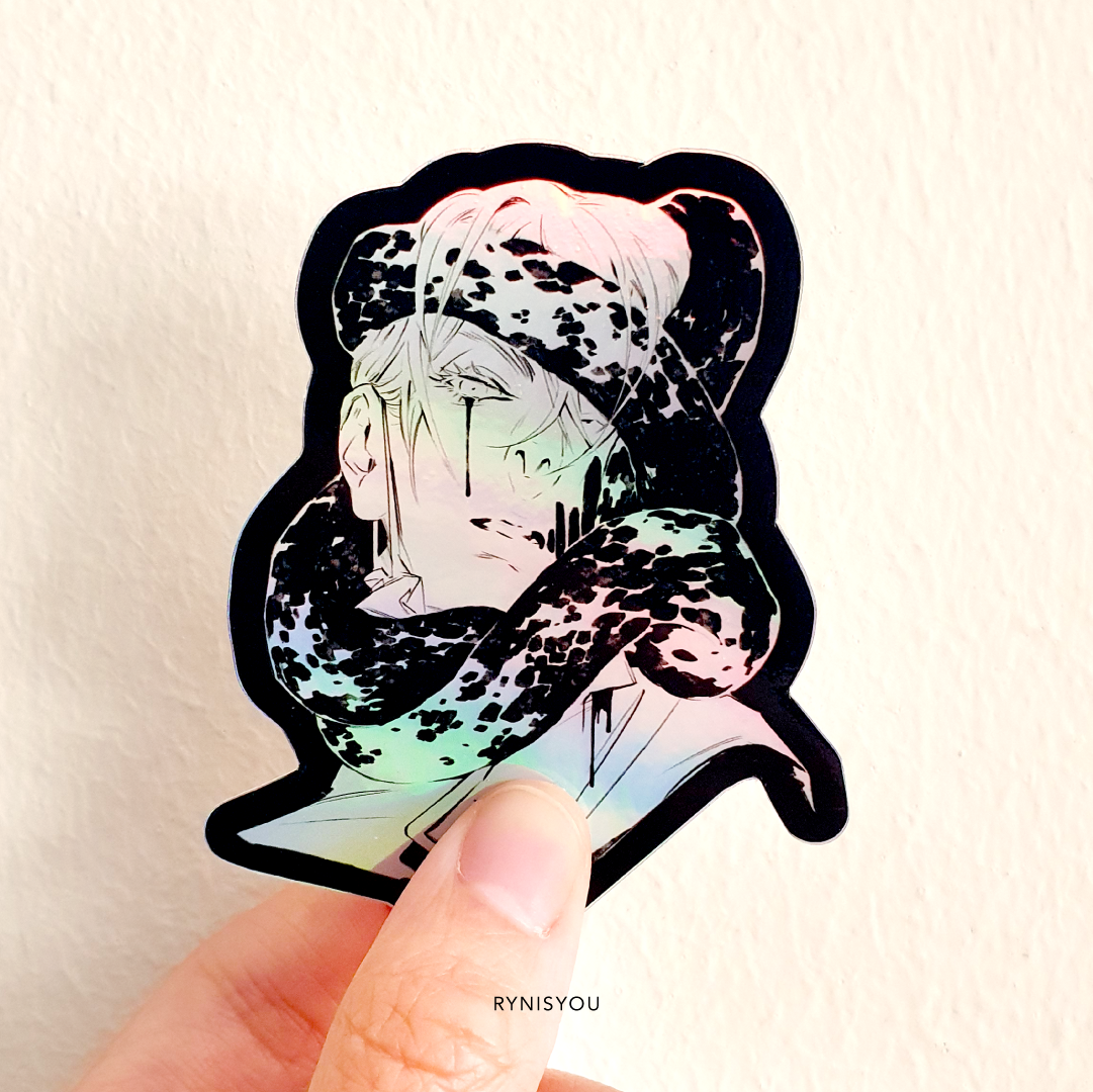 migraine 03 Waterproof Holographic Vinyl Sticker