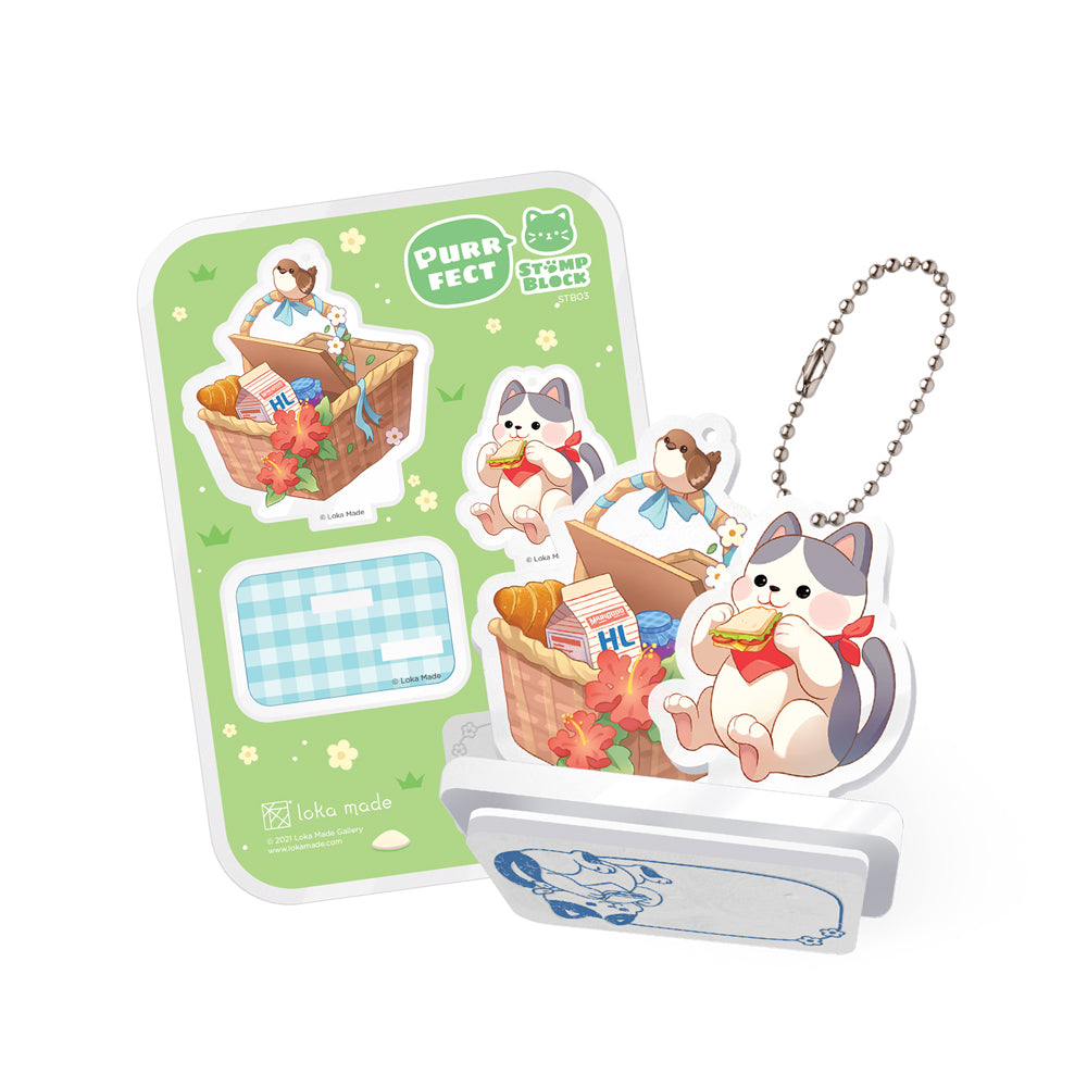 Purrfect Stamp Block | Summertime Pikuneko