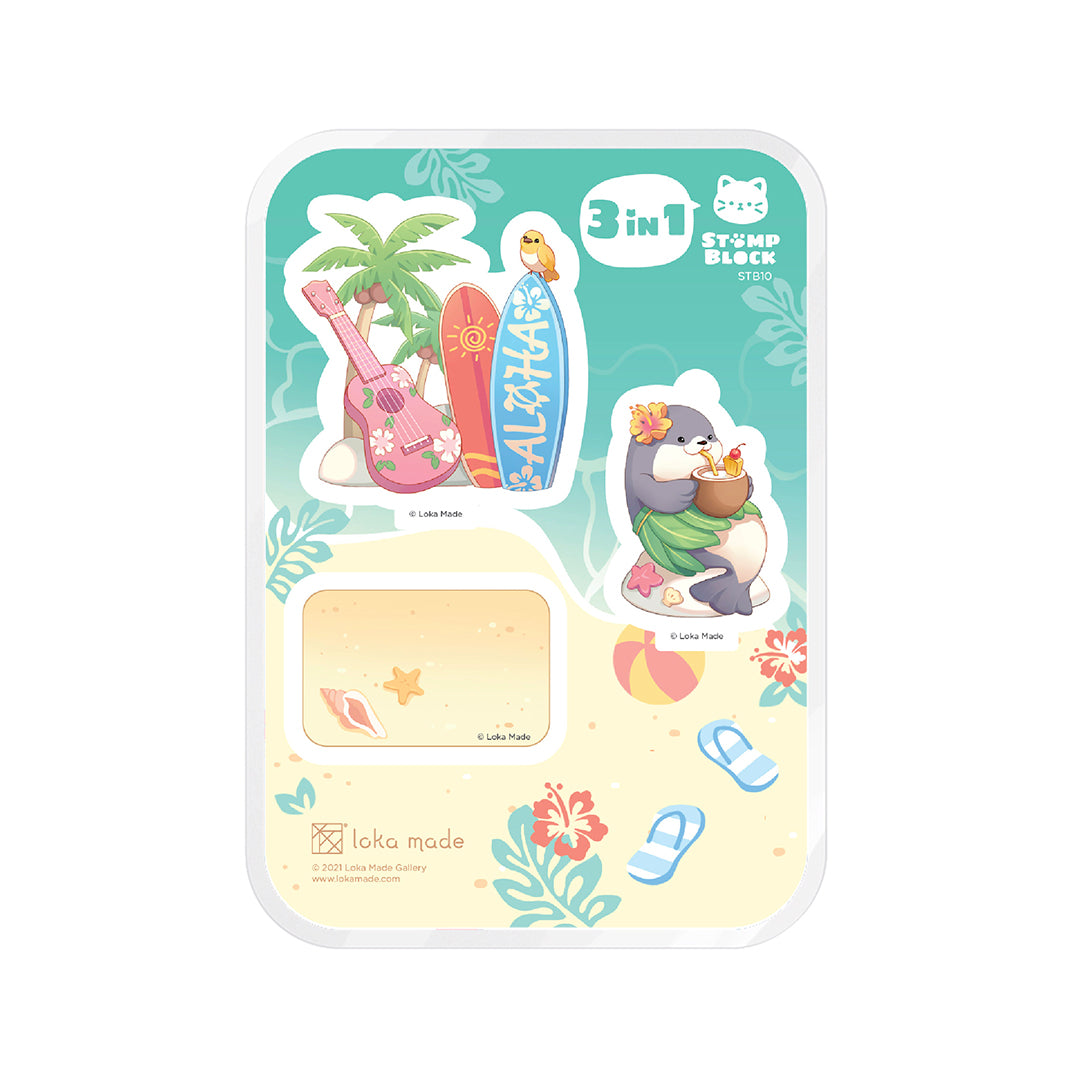 Purrfect Stamp Block | Tropical Tails