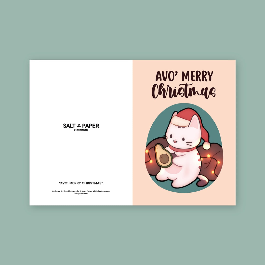 Salt x Paper Greeting Card - Avo' Merry Christmas