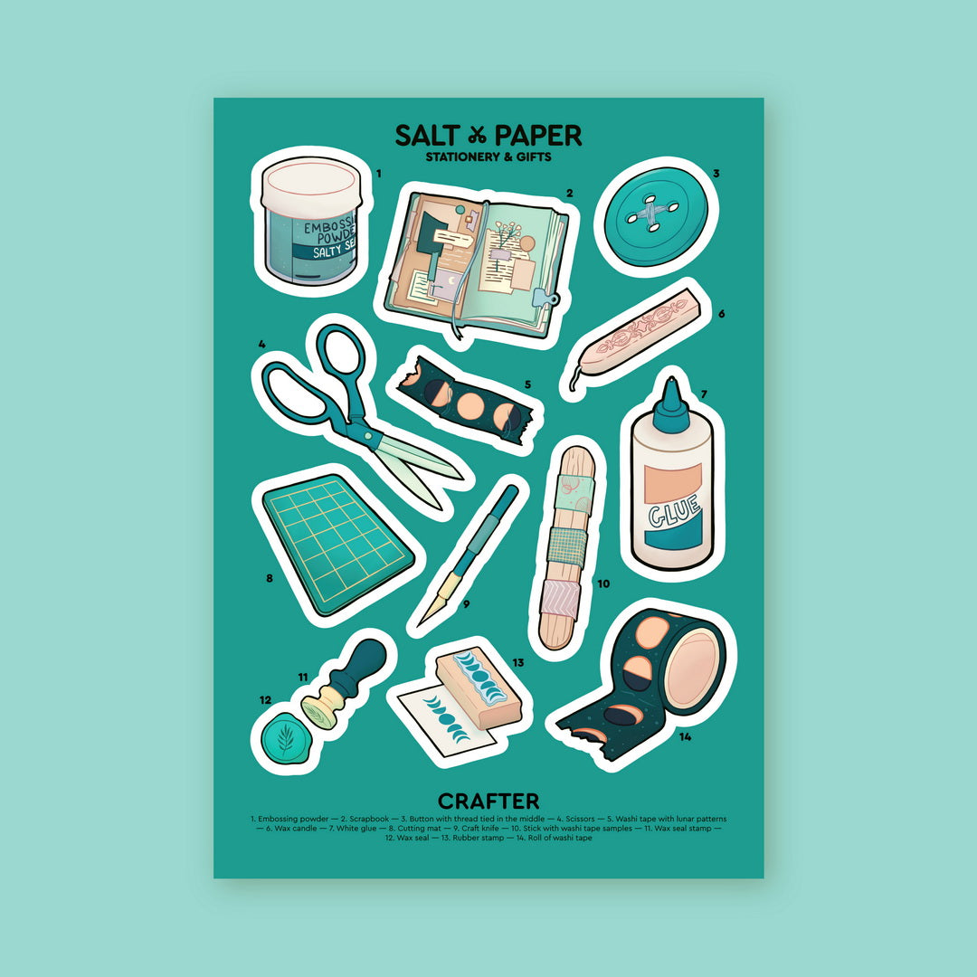 Salt x Paper Sticker - Crafter – chub.my
