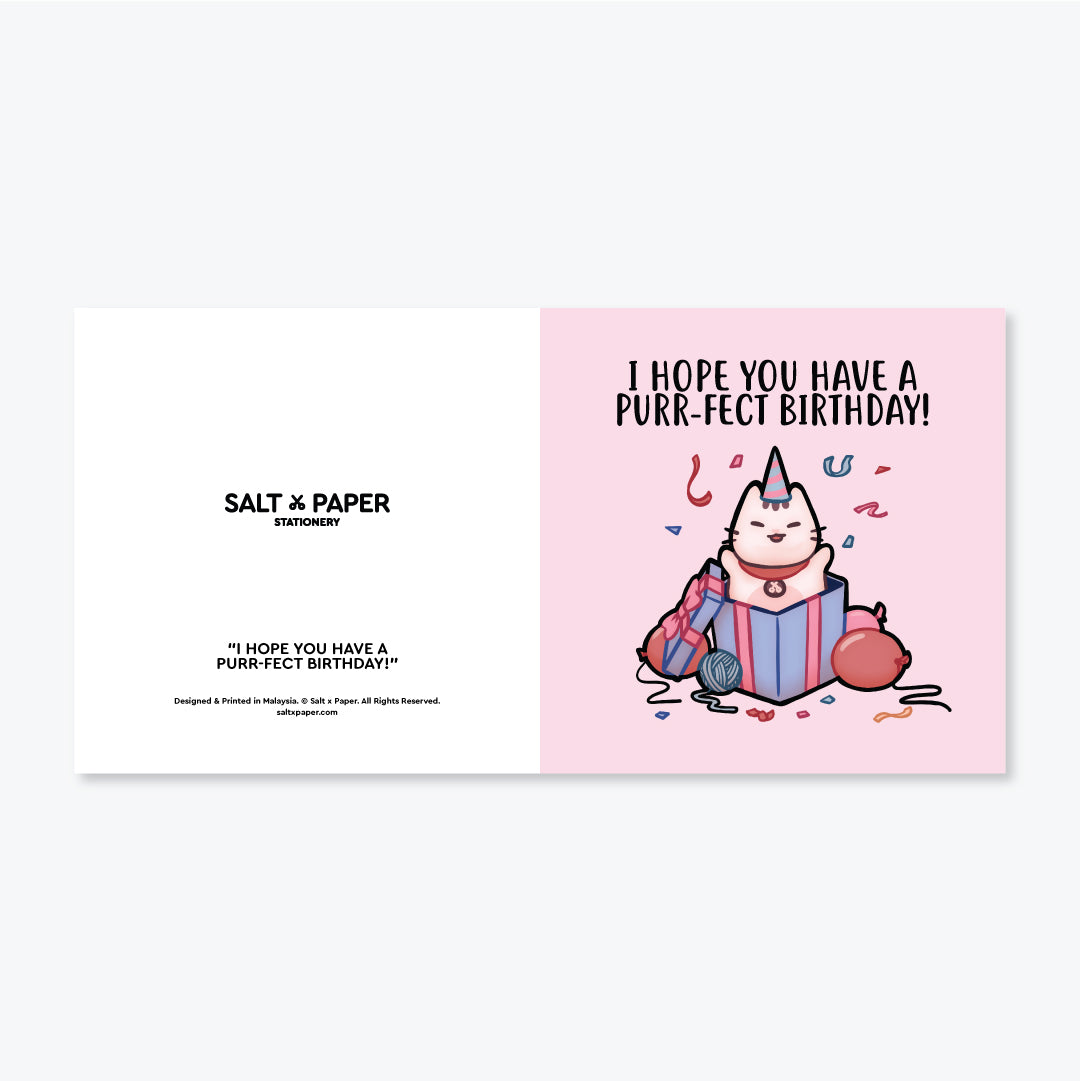 Salt x Paper Greeting Card - Purr-fect Birthday