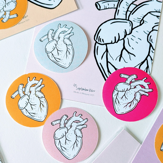 Colour Me Heart Stickers